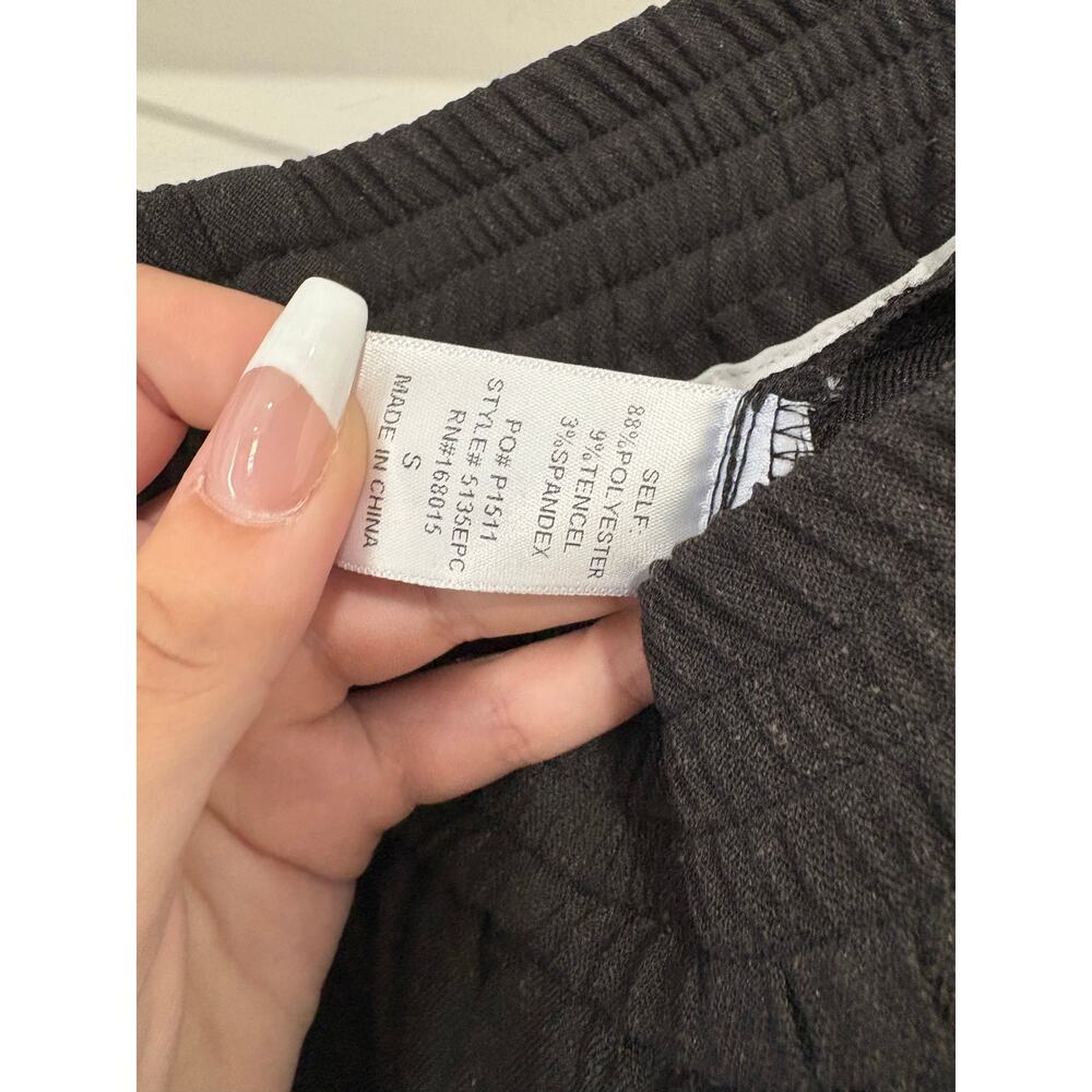 Elle Grey Wide Leg Pants Dark Gray - Picture 5 of 5